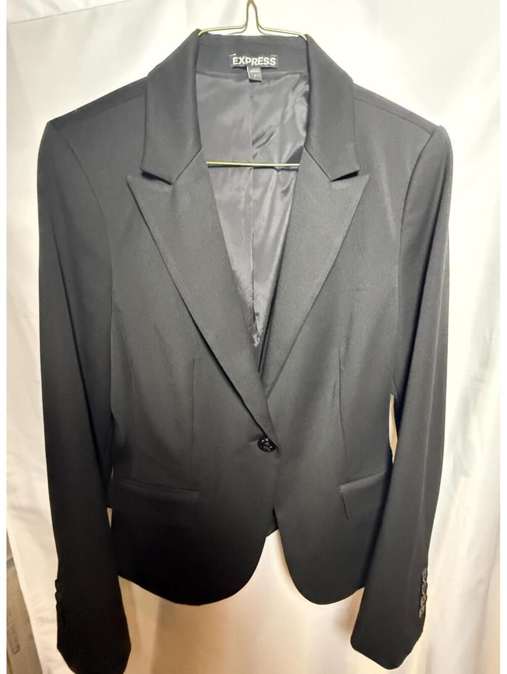 Express Blazer Single Button Lined Work Wear Chic Size 8 Womens